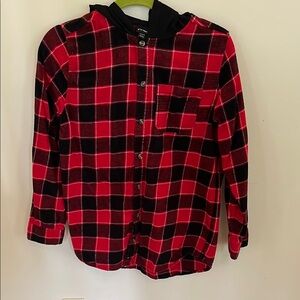 Art Class Plaid Flannel Hoodie